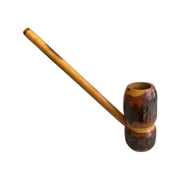 Hand Carved Wooden Missouri Meerschaum Pipe - Picture 5 of 10